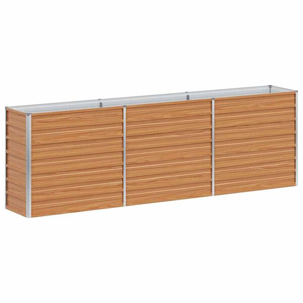 vidaXL Vyvýšený záhradný záhon 240x40x77cm pozinkovaná oceľ strieborný