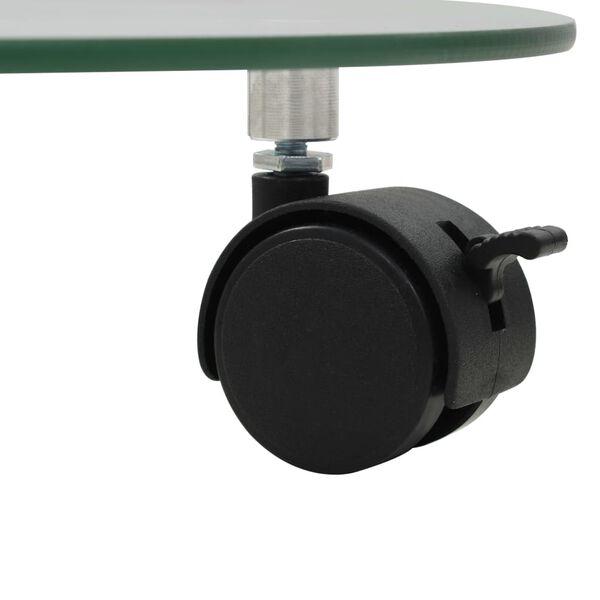 vidaXL Podstavce pod kvetináč 4 ks 28 cm tvrdené sklo okrúhle