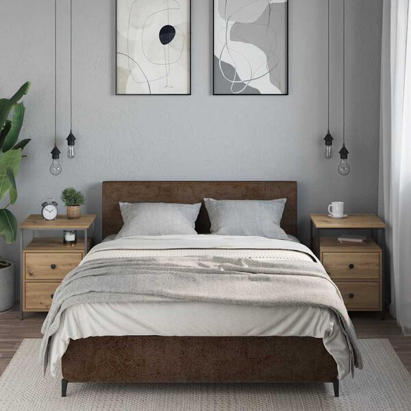 vidaXL Nočné stolíky 2 ks dub artisan 44x45x60 cm kompozitné drevo