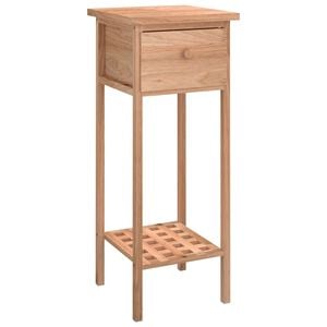 vidaXL Pr&iacute;ručn&yacute; stol&iacute;k so z&aacute;suvkou 25x25x60cm mas&iacute;vne orechov&eacute; drevo
