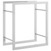 vidaXL Stojan na krbov&eacute; drevo 50x28x56 cm nehrdzavej&uacute;ca oceľ