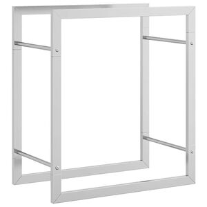 vidaXL Stojan na krbov&eacute; drevo 50x28x56 cm nehrdzavej&uacute;ca oceľ