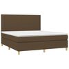 vidaXL Boxspring posteľ s matracom tmavohned&aacute; 160x200 cm l&aacute;tka