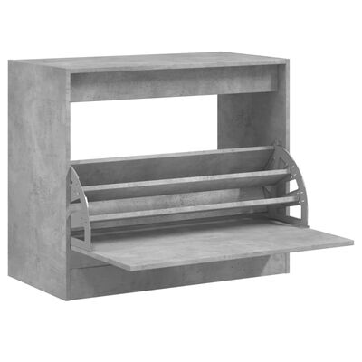 vidaXL Botník betónovo sivý 80x42x69 cm kompozitné drevo