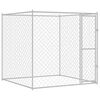 vidaXL Klietka pre psa Strieborn&aacute; 200 x 200 x 200 cm Pozinkovan&aacute; oceľ