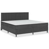 vidaXL Posteľ boxspring tmavo&scaron;ed&aacute; l&aacute;tkov&aacute; 200x200 cm