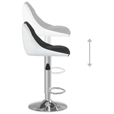 vidaXL Barové stoličky 2 ks čierne a biele umelá koža