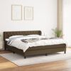 vidaXL Boxspring posteľ s matracom tmavohned&aacute; 160x200 cm l&aacute;tka