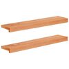 vidaXL Parapety 2 ks Lak 70 x 15 x 2 cm Mas&iacute;vne bukov&eacute; drevo