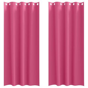 vidaXL Z&aacute;clony na zatemnenie s kr&uacute;žkami 2 pcs Jasn&aacute; ružov&aacute;