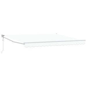 vidaXL Zatemniteľn&aacute; mark&iacute;za Biela 400 &times; 300 cm Polyester a hlin&iacute;k