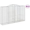 vidaXL Obl&uacute;kov&eacute; gabi&oacute;nov&eacute; ko&scaron;e 13 ks 300x50x180/200cm pozink. železo