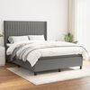 vidaXL Boxspring posteľ s matracom tmavosiv&aacute; 140x190 cm l&aacute;tka