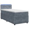 vidaXL Posteľ boxspring s matracom Tmavosiv&aacute; 80 x 200 cm Zamat