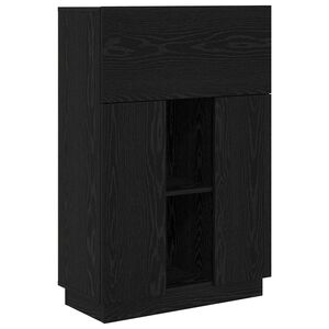vidaXL St&ocirc;l Čierny dub 71.5 x 31.5 x 106.5 cm Kompozitn&eacute; drevo