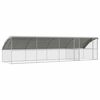 vidaXL Klietka pre sliepky 4 ks Strieborn&aacute; 800 x 200 x 200 cm