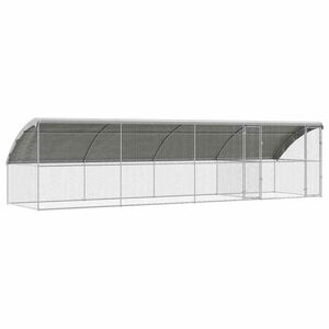 vidaXL Klietka pre kurčat&aacute; s 2 dvierkami 4 ks Strieborn&aacute; 800x200x200cm