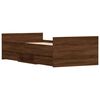 vidaXL Posteľn&yacute; r&aacute;m s predn&yacute;m a zadn&yacute;m čelom, hned&yacute; dub 100x200 cm