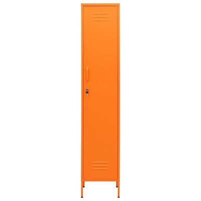 vidaXL Uzamykacia skriňa oranžová 35x46x180 cm oceľová