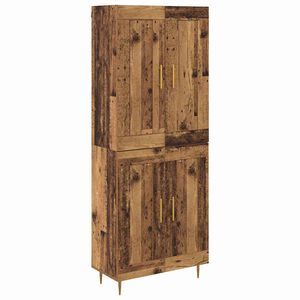 vidaXL Highboard Star&eacute; drevo 69,5 x 34 x 180 cm Kompozitn&eacute; drevo