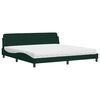 vidaXL Posteľ s matracom Dover tmavozelen&yacute; 200x200 cm zamat
