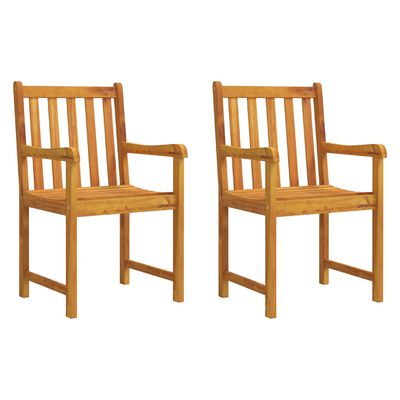 vidaXL Záhradné stoličky 2 ks masívne akáciové drevo