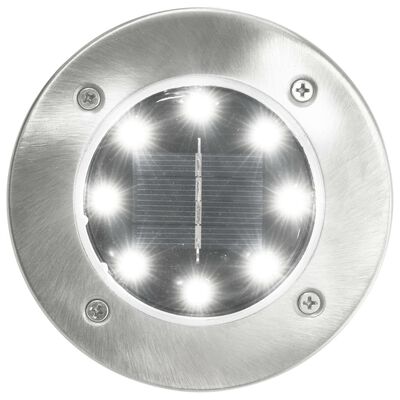 vidaXL Solárne pozemné svetlá, 8 ks, biele LED svetlo