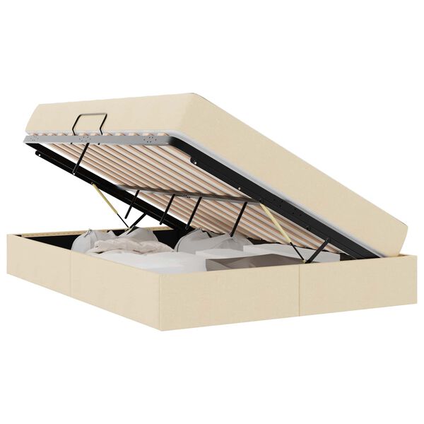 vidaXL Postel s &uacute;ložn&yacute;m prostorem a matrac&iacute; Kr&eacute;mov&aacute; 140 x 200 cm