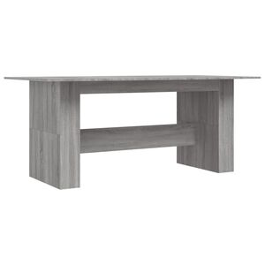 vidaXL Jed&aacute;lensk&yacute; st&ocirc;l siv&yacute; dub sonoma 180x90x76 cm kompozitn&eacute; drevo
