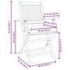 vidaXL Skladacia stolička 4 pcs Biela 49 x 57.5 x 92 cm Ak&aacute;ciov&yacute; mas&iacute;v