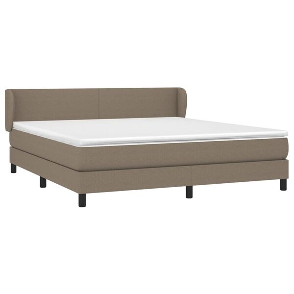 vidaXL Posteľn&yacute; r&aacute;m boxspring s matracom sivohned 180x200 cm l&aacute;tka
