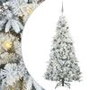 vidaXL Umel&yacute; Skl&aacute;pac&iacute; Vianočn&yacute; Stromček Biela 210 cm PE a PVC