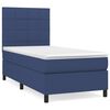 vidaXL Posteľn&yacute; r&aacute;m boxspring s matracom modr&yacute; 90x200 cm l&aacute;tka