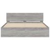 vidaXL Posteľný rám s čelom sivý sonoma 150x200 cm