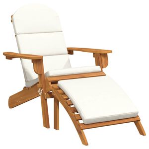 vidaXL Adirondack Z&aacute;hradn&aacute; stolička s podnožkou mas&iacute;vne ak&aacute;ciov&eacute; drevo