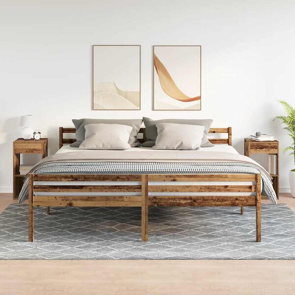 vidaXL Nočn&eacute; skrinky so z&aacute;suvkou 2 ks star&eacute; drevo 35x34x66,5 cm