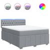 vidaXL Boxspring posteľ s matracom svetlosiv&aacute; 100x200 cm l&aacute;tka