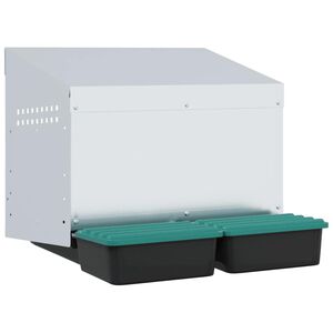 vidaXL Hniezdo pre sliepky s 2 priehradkami, n&aacute;stenn&eacute;, pozinkovan&aacute; oceľ