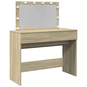vidaXL Toaletn&yacute; stol&iacute;k s LED dub sonoma 100x40x120 cm