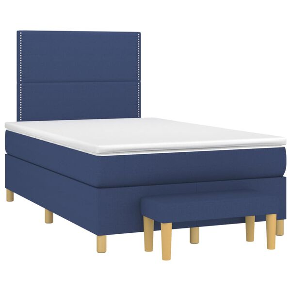 vidaXL Boxspring posteľ s matracom modr&aacute; 120x200 cm l&aacute;tka