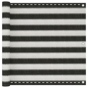 vidaXL Balk&oacute;nov&aacute; mark&iacute;za z HDPE, 90x400 cm, antracitov&aacute; a biela