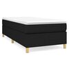 vidaXL Posteľn&yacute; r&aacute;m boxspring s matracom čierny 90x190 cm l&aacute;tka