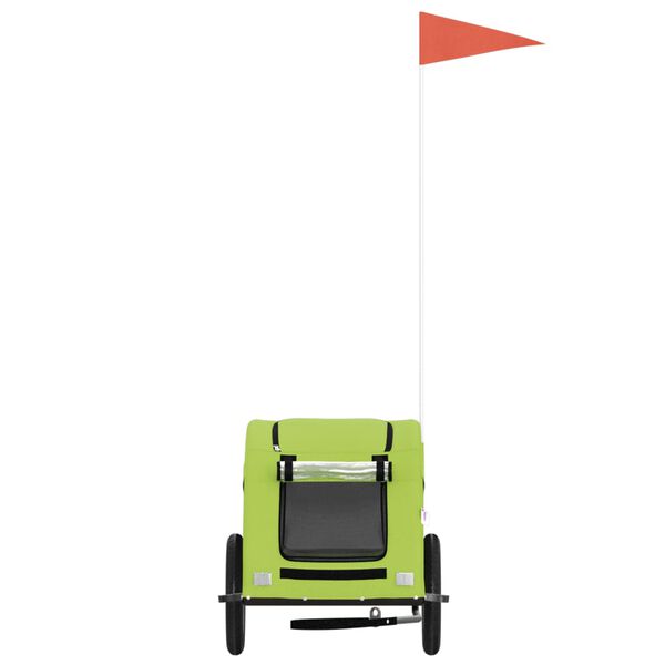 vidaXL Cyklovozík pre zvieratá, zelený, oxfordská látka, železo