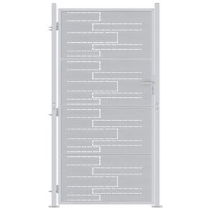 vidaXL Z&aacute;hradn&aacute; br&aacute;na 85 x 196 cm Nehrdzavej&uacute;ca oceľ Zamykateľn&eacute;