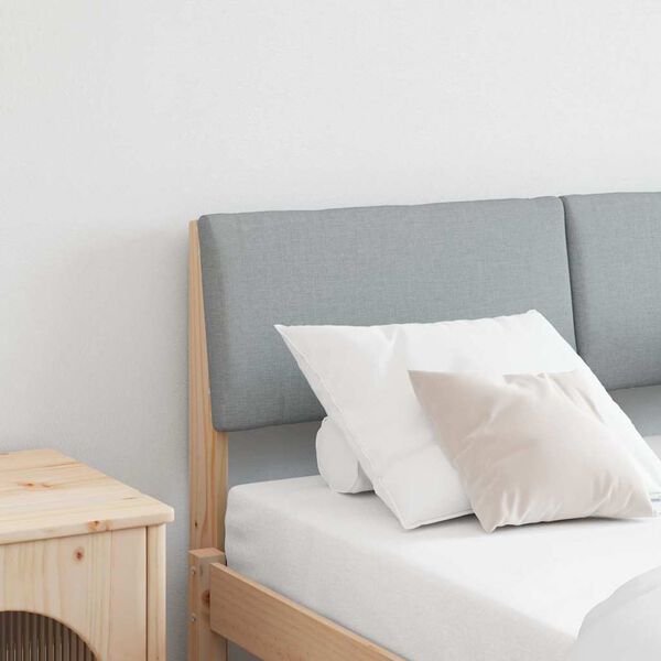 vidaXL Čal&uacute;nen&eacute; čelo postele Svetlosiv&aacute; 120 cm