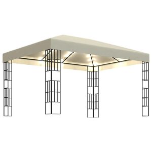 vidaXL Alt&aacute;nok s LED reťazou 3x4 m, kr&eacute;mov&yacute;