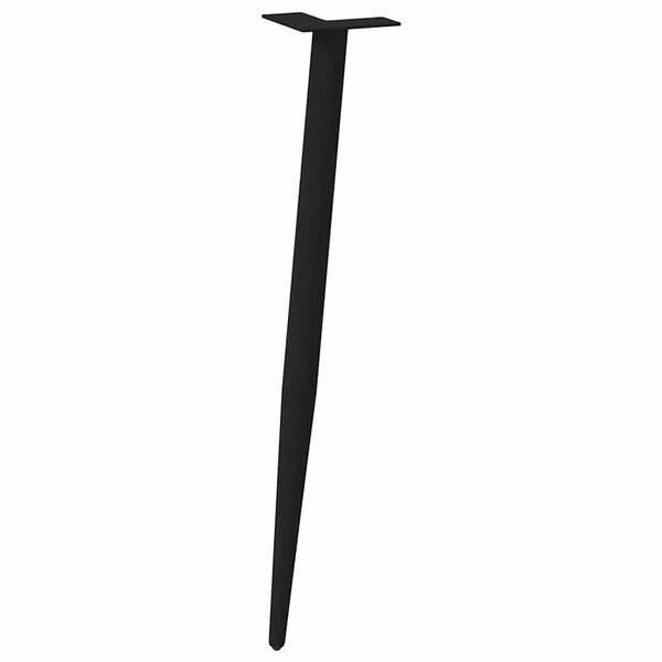 vidaXL Nohy ku konzolov&eacute;mu stolu, kužeľovit&yacute; tvar, 4 ks, čierne, 72-73 cm, oceľov&eacute;