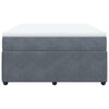 vidaXL Posteľný rám boxspring s matracom tmavosivý 160x200 cm zamat