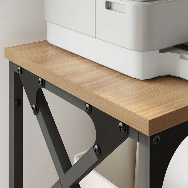 vidaXL Stojan na tlačiareň Nastaviteľn&aacute; Remeseln&yacute; dub 40 x 30 x 31 cm