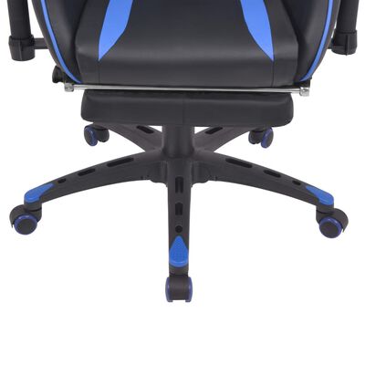 vidaXL Polohovacie kancelárske herné kreslo s podnožkou, modré